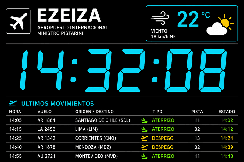 Tablero reloj y movimientos