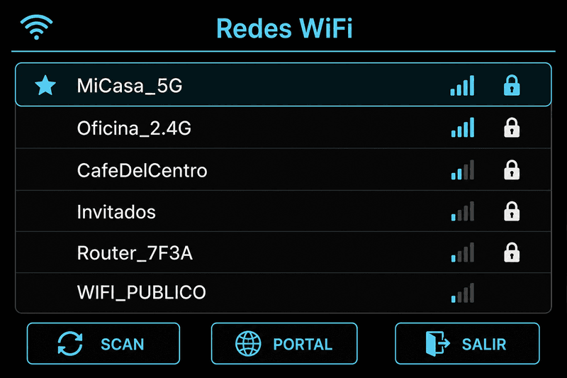 Lista de redes WiFi